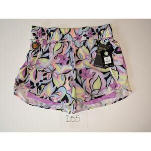 Avia Layered Shorts Size Small Floral Pink NWT -0523D55